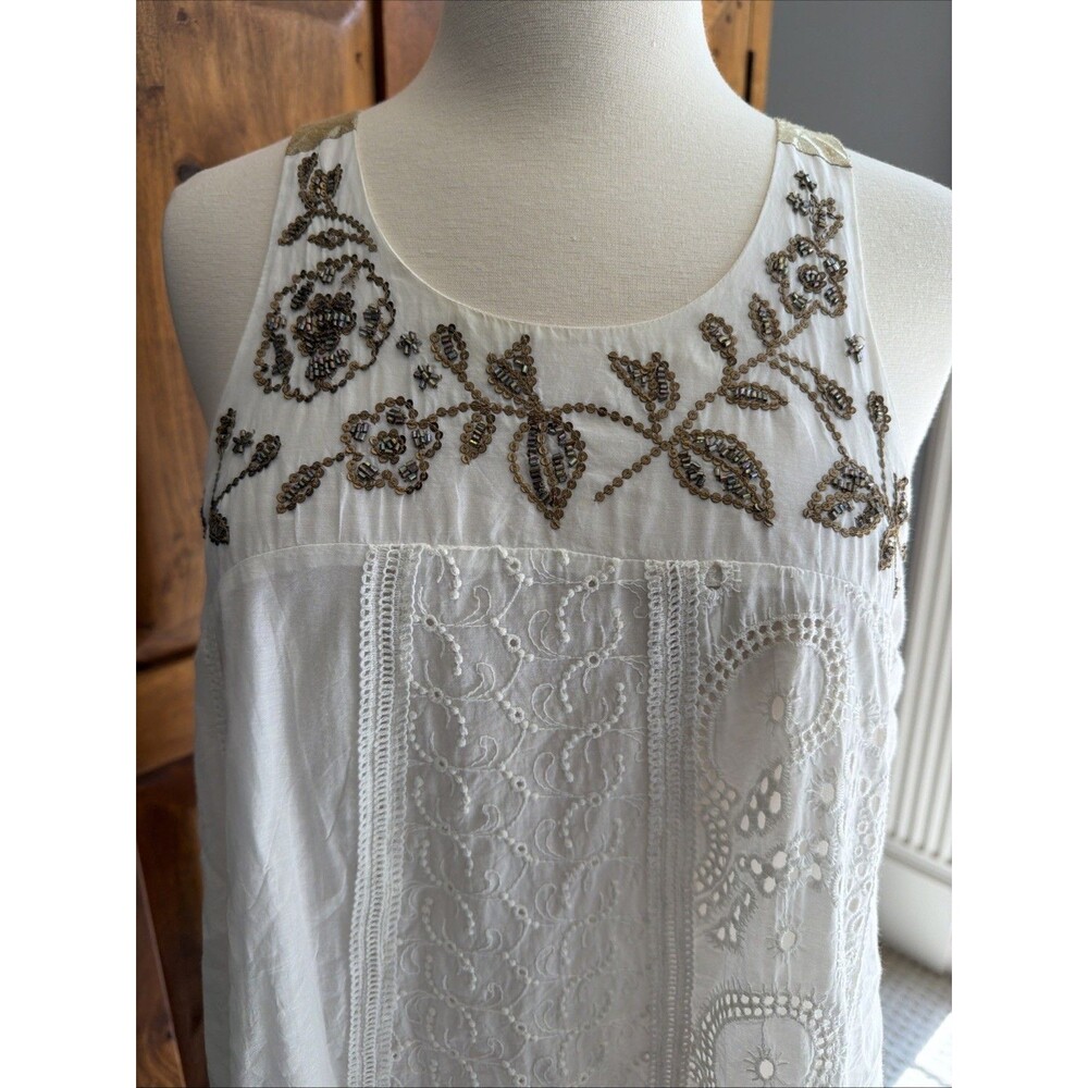 Anthropologie Leifnotes White Dress Size 6 - Picture 2 of 8